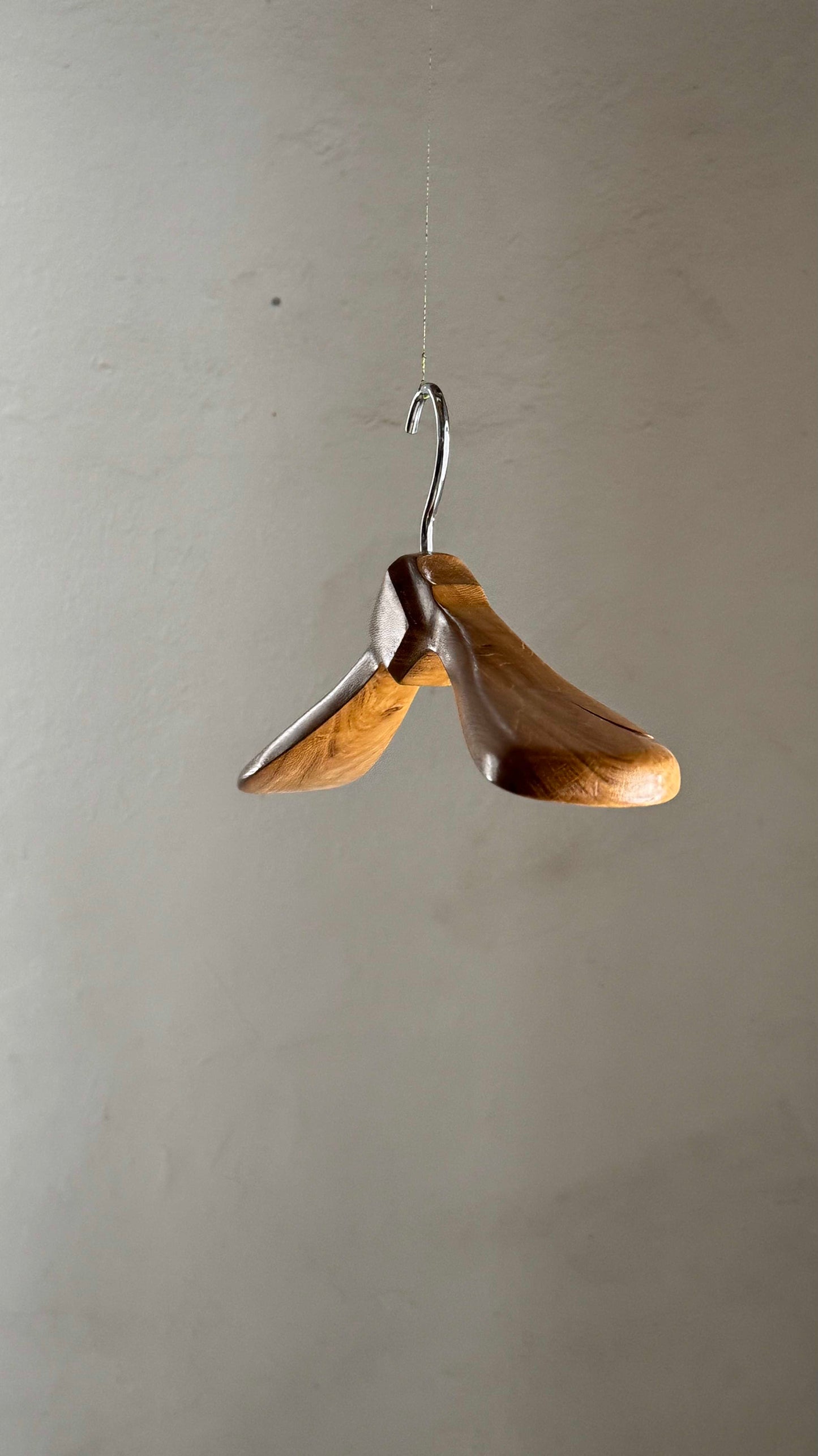 Rustic Wood Coat Rack with wood hangers