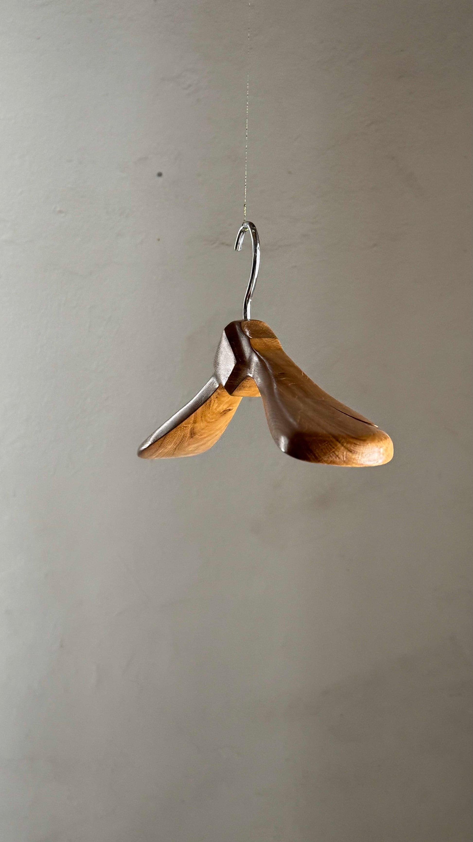 Rustic Wood Coat Rack with wood hangers