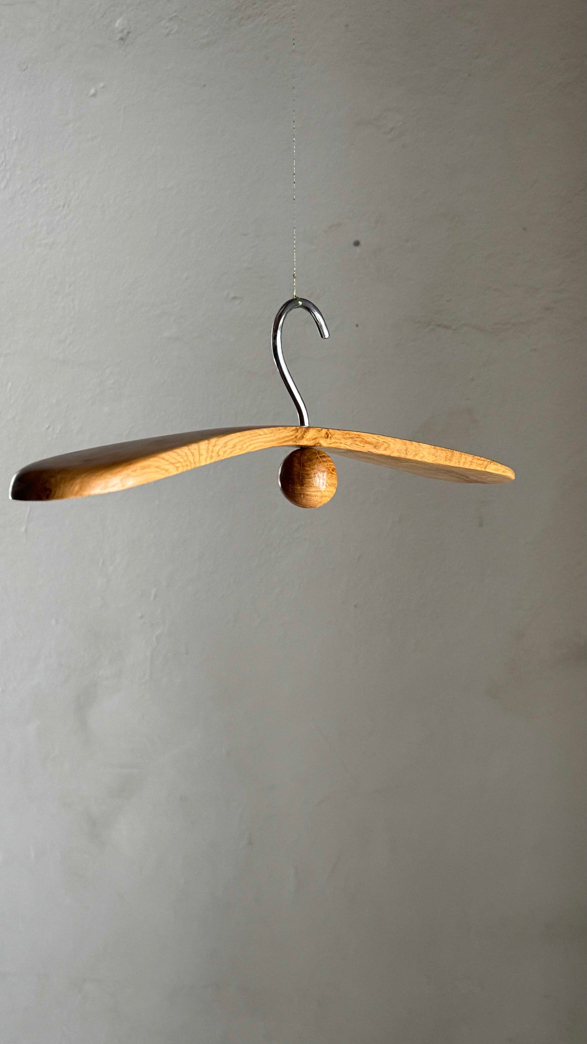 Rustic Wood Coat Rack with wood hangers