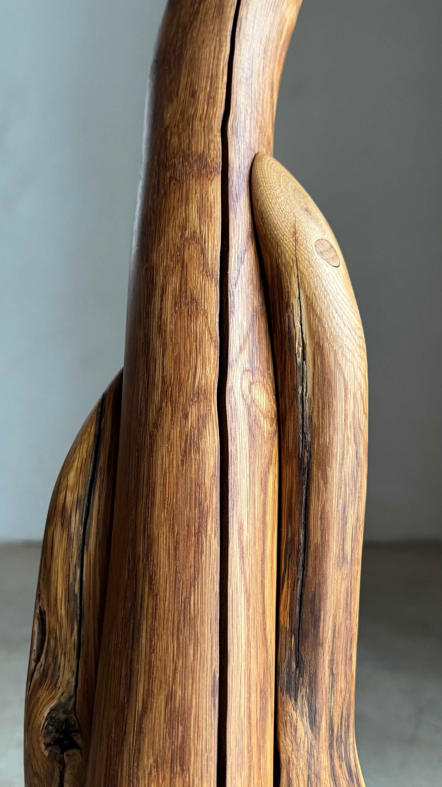 Oak & Stone coat rack Wood coat stand with natural branch design
