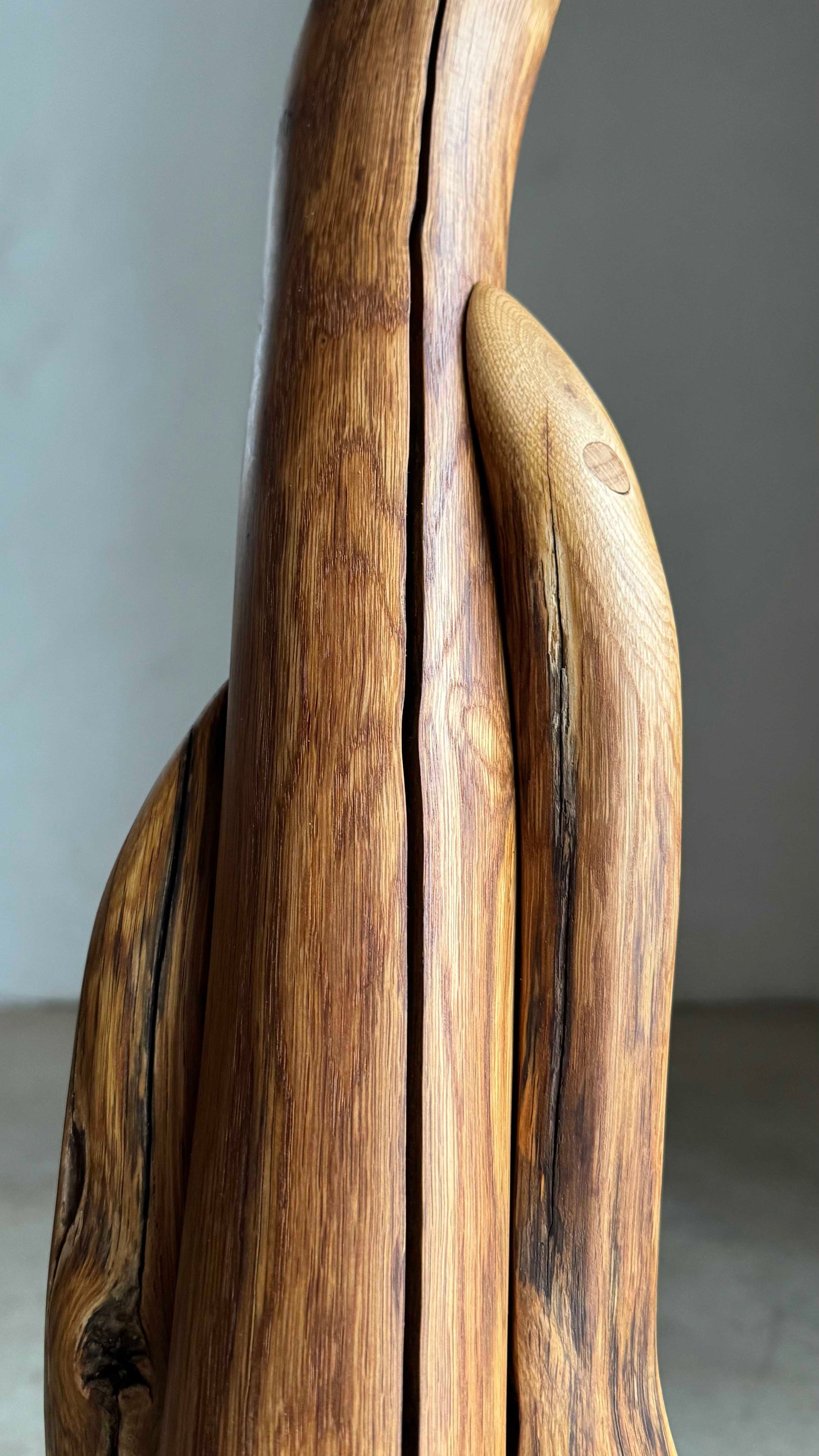 Oak & Stone coat rack Wood coat stand with natural branch design