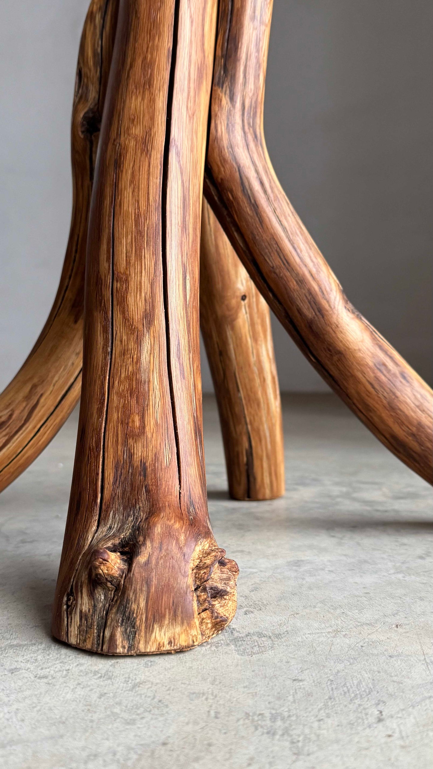 Oak & Stone coat rack Wood coat stand with natural branch design