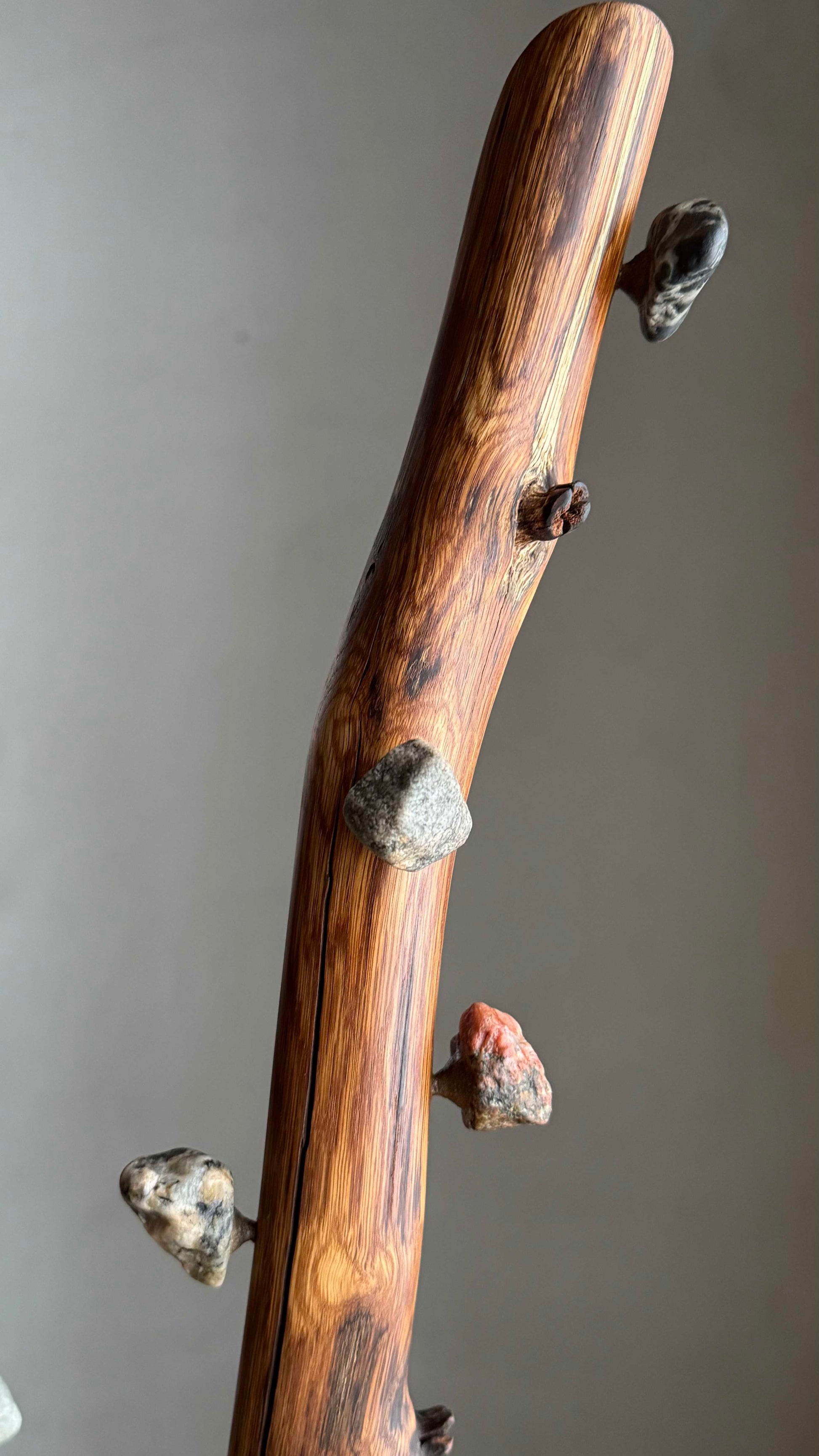 Oak & Stone coat rack Wood coat stand with natural branch design