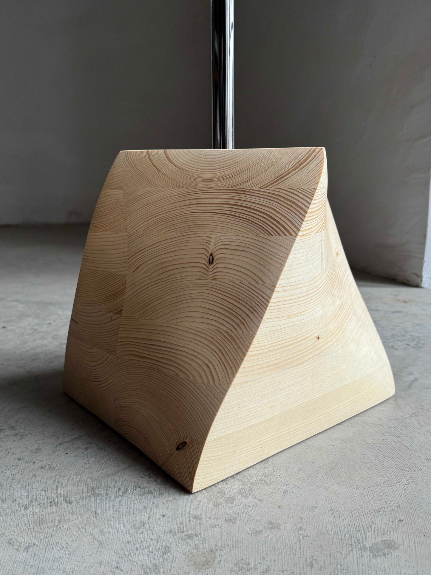 Unique Spruce Wood Coat Rack with a heavy wood base