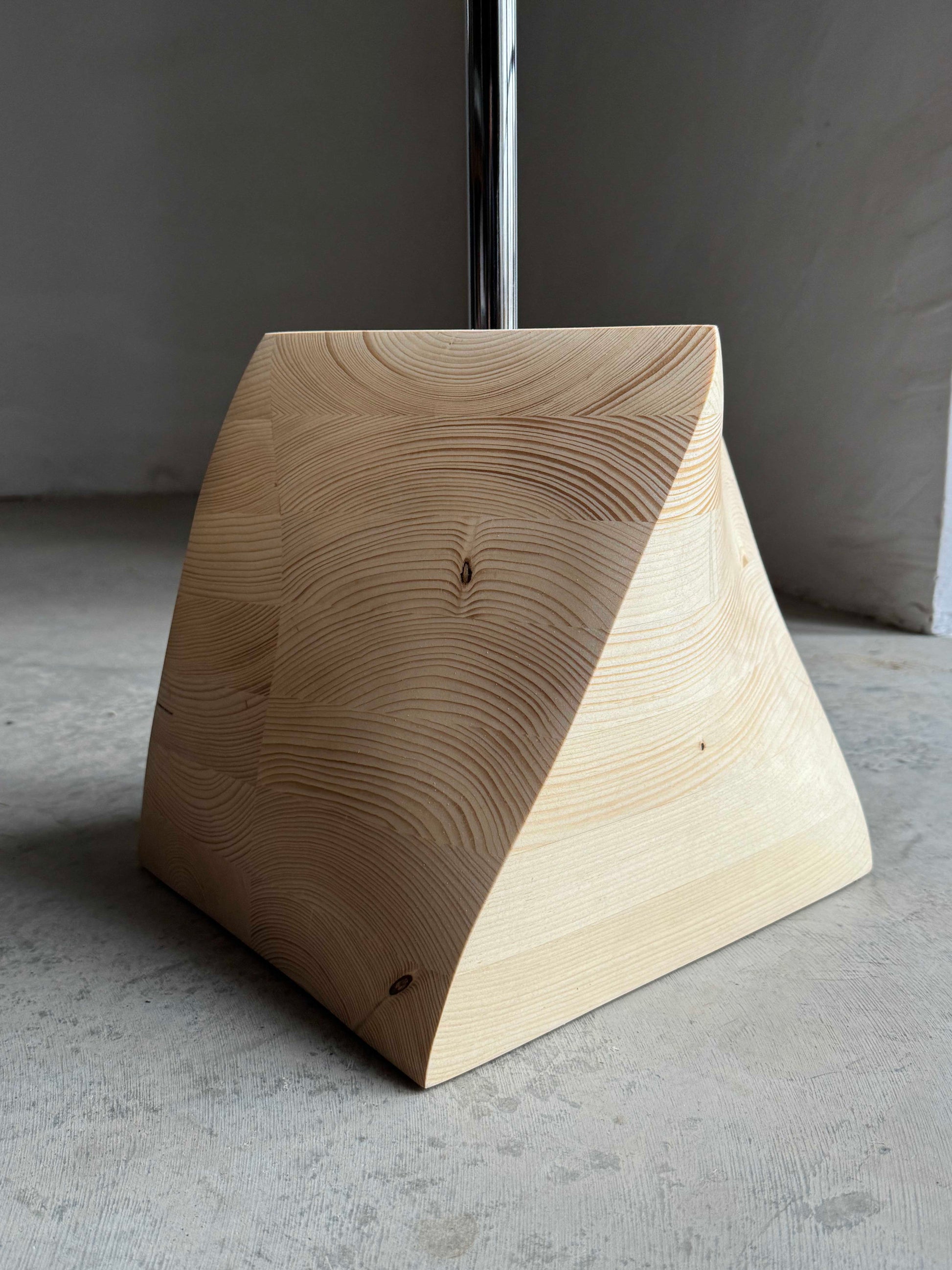 Unique Spruce Wood Coat Rack with a heavy wood base