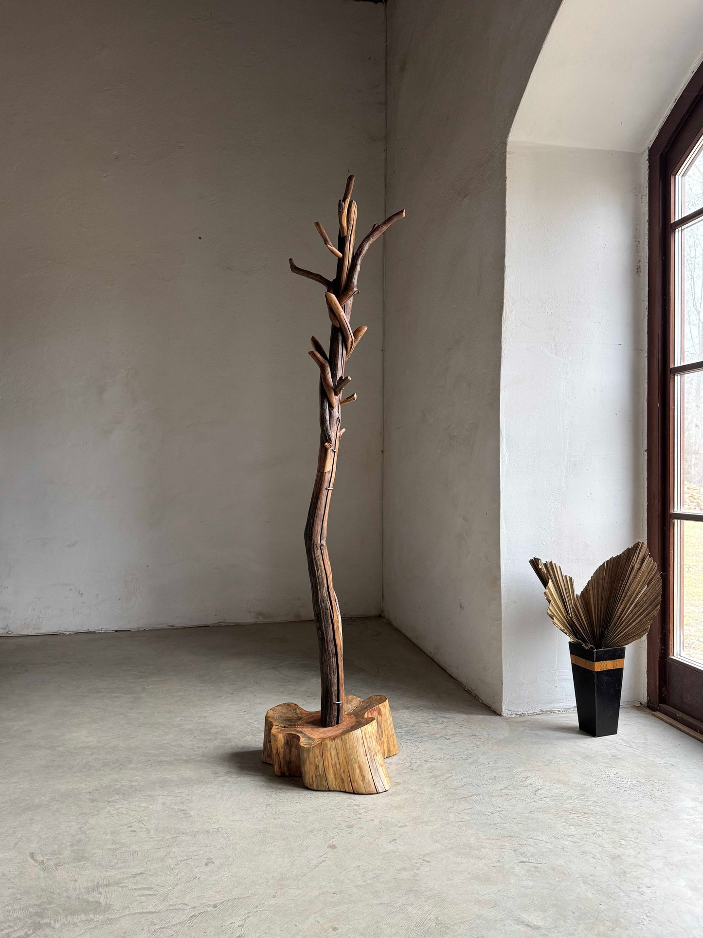 Oak & Spruce Coat Rack wooden entryway coat rack coat stand