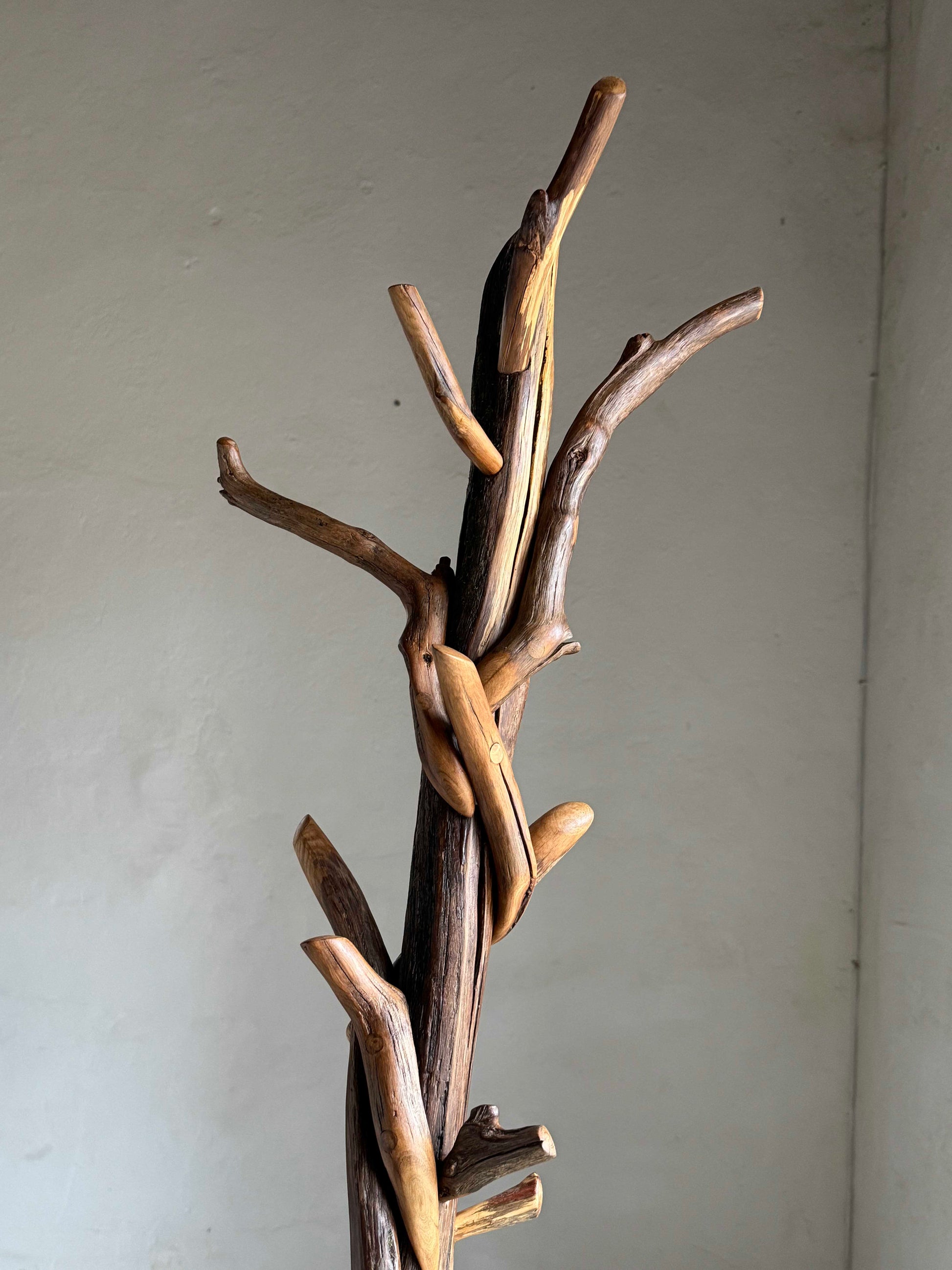 Oak & Spruce Coat Rack wooden entryway coat rack coat stand