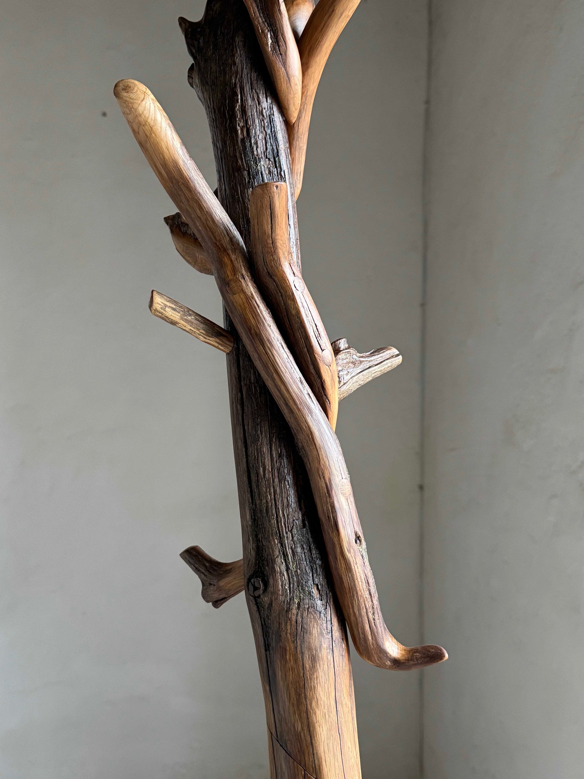 Oak & Spruce Coat Rack wooden entryway coat rack coat stand