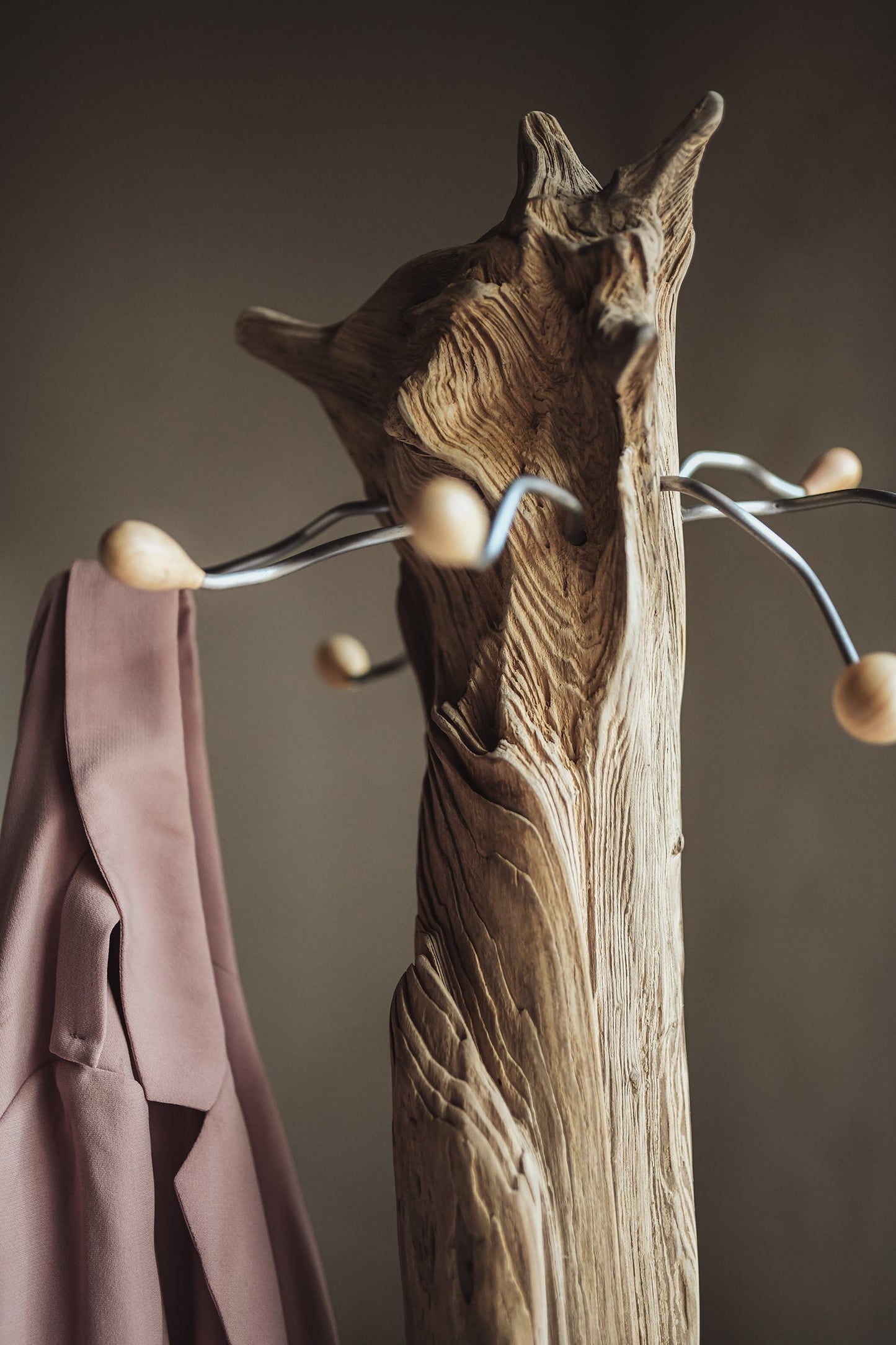 Wood Coat Rack Dancing River | Ray L'Mondes