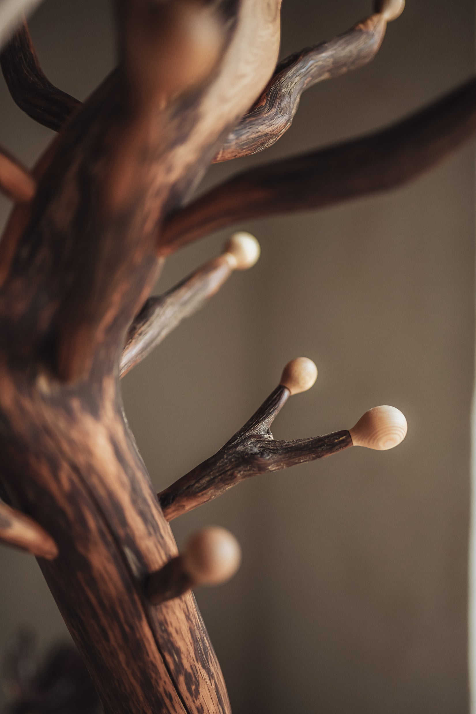 Wood Coat Rack Two Natures | Ray L'Mondes